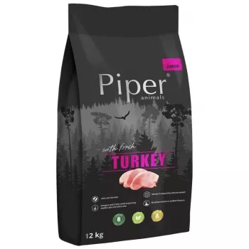 Suché krmivo pre psov Dolina Noteci Piper Junior — morčacia receptúra, 12 kg, bielkoviny 30 % / tuky 17 %