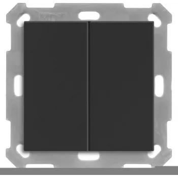 MDT BE-TAL55B206.01 KNX tlačidlo Light 55 Basic 2-násobné čierna matná neutrál 1 (BE-TAL55B206.01)