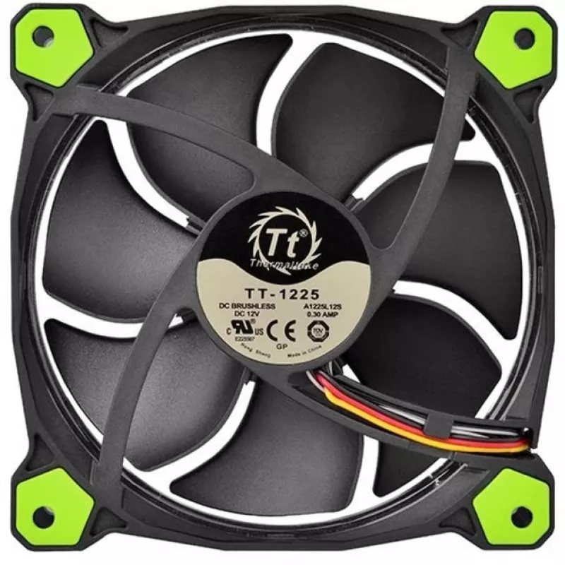 Ventilátor Thermaltake Riing 14 CL-F039-PL14GR-A 14 cm čierny zelený