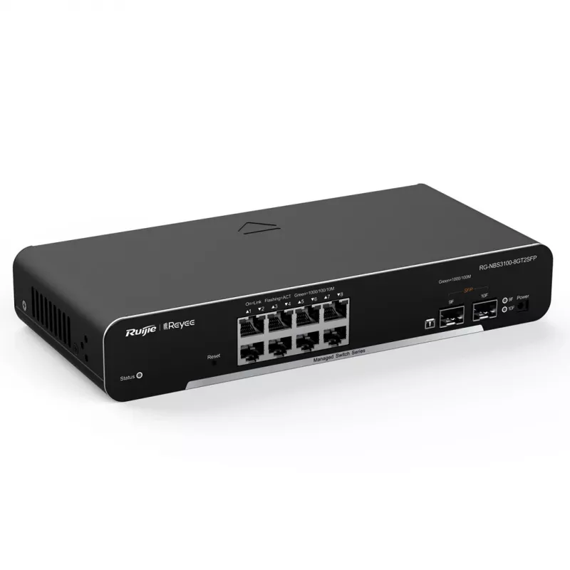 Ruijie Networks RG-NBS3100-8GT2SFP sieťový switch Managed L2 Gigabit Ethernet (10/100/1000) čierny