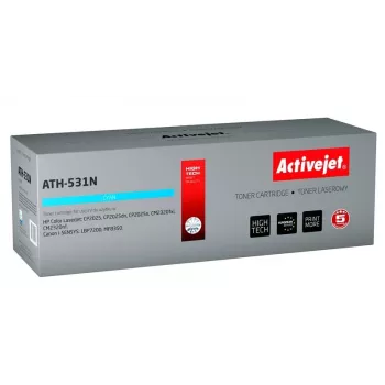 Activejet ATH-531N toner (náhrada za HP 304A CC531A, Canon CRG-718C; Supreme; 3200 strán; azúrová)