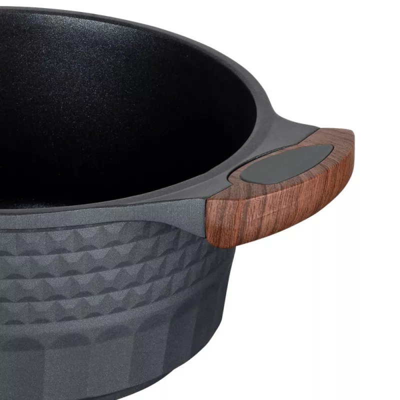 Kuchynské náčinie Resto Kitchenware Capella 2,6 L okrúhle čierne drevo