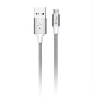 Micro-USB kábel Devia Pheez Series 5V 2.4A 2m – sivý