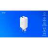 SAVIO LA-07 GaN 65W napájací zdroj, USB, QC4.0+, PD 3.0, biely