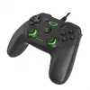 Esperanza EGG110K Vanquisher drôtový USB gamepad pre PC/PS3, s vibráciami, 12 tlačidiel, 2 analógové páčky, čierno-zelený