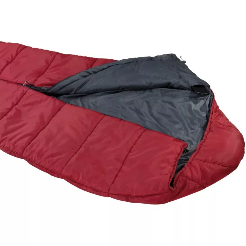 Mumiový spací vak High Peak Century 300 polyester sivý červený 230 cm