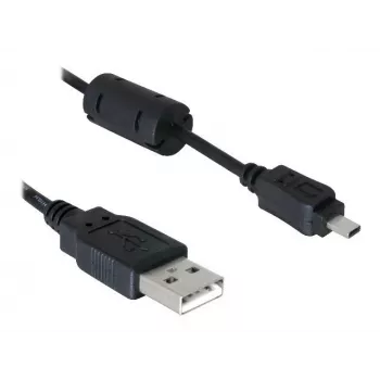 DeLOCK USB kábel 1,83 m čierny konektor samec/samica poniklovaný