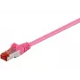 Microconnect SSTP601PI sieťový kábel ružový 1 m Cat6 S/FTP (S-STP)