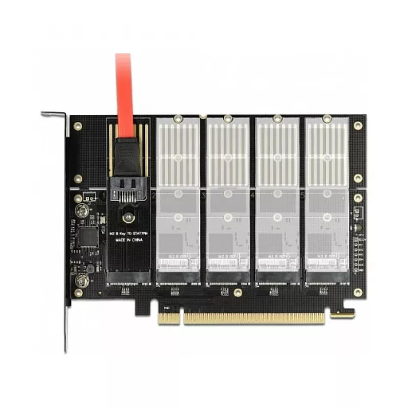 DeLOCK PCI Express x16 karta na 5 x interné M.2 Key B / SATA