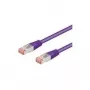 Wentronic Goobay CAT 6 patch kábel, S/FTP (PiMF), fialový, 1 m – LSZH bez halogénov, meď (93536)
