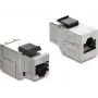 Delock 90835 Spojka Keystone modulu RJ45 zásuvka na RJ45 zásuvku, Cat.6A, tienená, s čiernou plastovou západkou