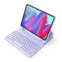 Bezdrôtová Bluetooth klávesnica Inateck KB04002 — QWERTY rozloženie, integrovaná 280 mAh batéria, touchpad, fialová — kompatibilná s iPad Air 11 palcov (6./7. gen.)