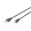 ASM AK-300108-018-S ASSMANN kábel USB 2.0 HighSpeed CanonType USB A / Mini-USB B (5-kolíkový) konektor samec 1,8 m