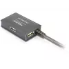 DeLock USB2.0 predlžovací kábel 10m aktívny so 4-portovým hubom - hub - 4 x USB2.0 (82748)