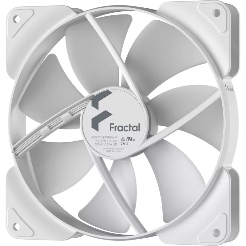 Ventilátor Fractal Design Aspect 14 RGB PWM 14 cm biely 500-1700 RPM