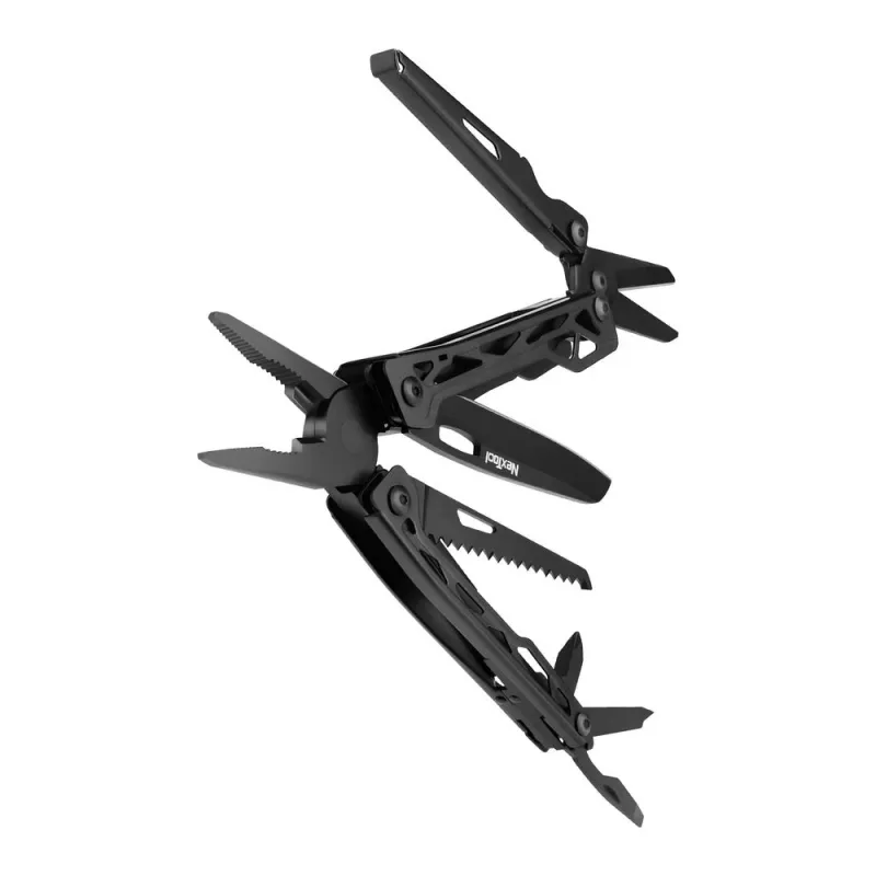 Multitool Nextool NE20151 – 11-in-1 skladací multitool, čierny, zložená dĺžka 10,6 cm, hmotnosť 256 g, hĺbka 21 mm, šírka 36 mm