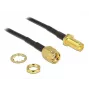 DeLOCK 88876 anténny kábel RP-SMA (M) na RP-SMA (F), RG-174, 0,2 m, čierny