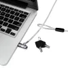 Bezpečnostné lanko LogiLink NBS009 na notebook s kľúčom, 1,8 m, T-bar, 1,5 cm, 2 kľúče, slim, strieborné
