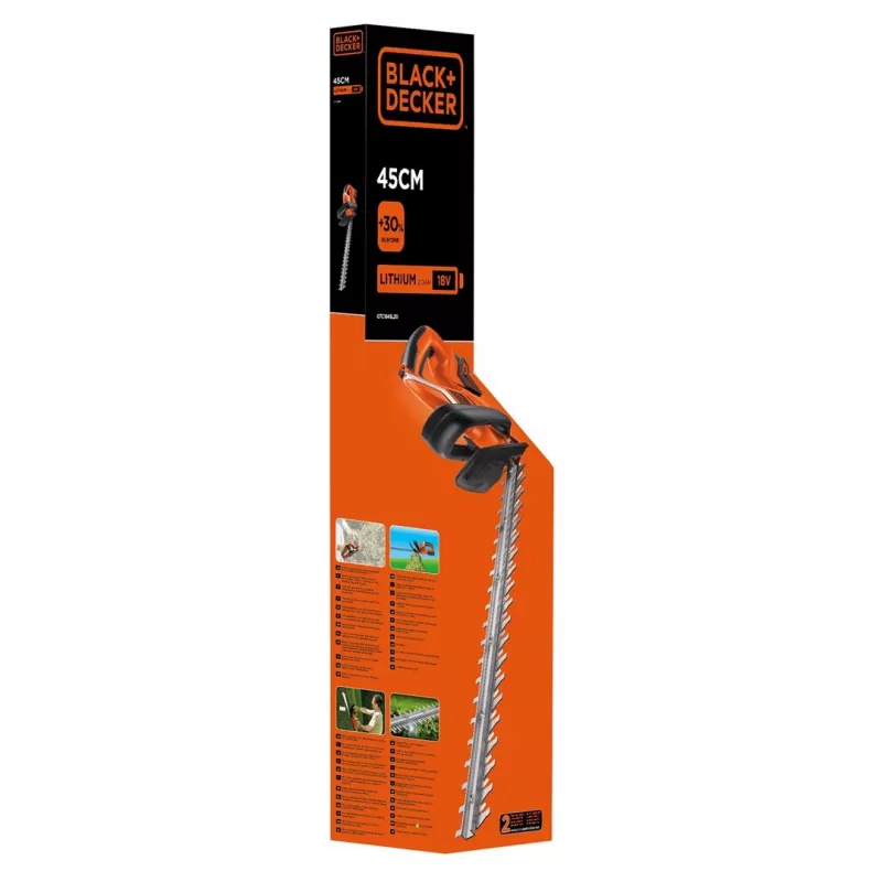 Black & Decker GTC1845L20 akumulátorové nožnice na živý plot dvojitý nôž 2600 g (B667995)