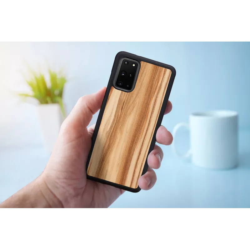 Puzdro na telefón man and wood Galaxy S20+ cappuccino čierna – ochranné puzdro na smartfón