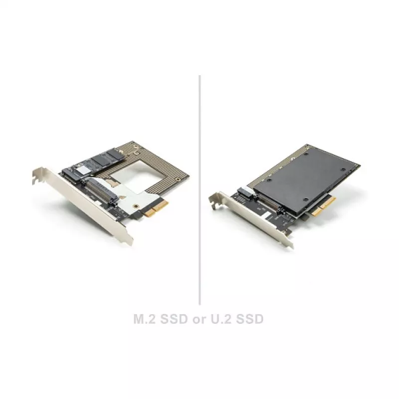 Interná M.2 / U.2 adaptérová karta DELOCK 90854 — PCIe 4.0 (Host: PCIe, výstupy: M.2 Key M 110 mm, U.2)