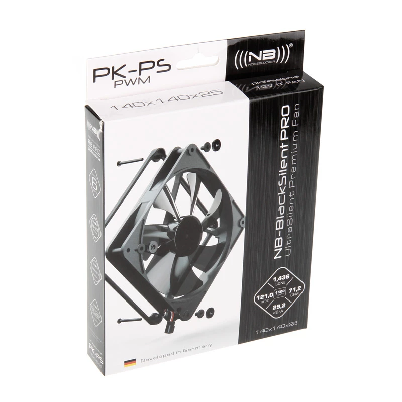 Noiseblocker NB-BlackSilent Pro 140mm ventilátor skrine - čierny