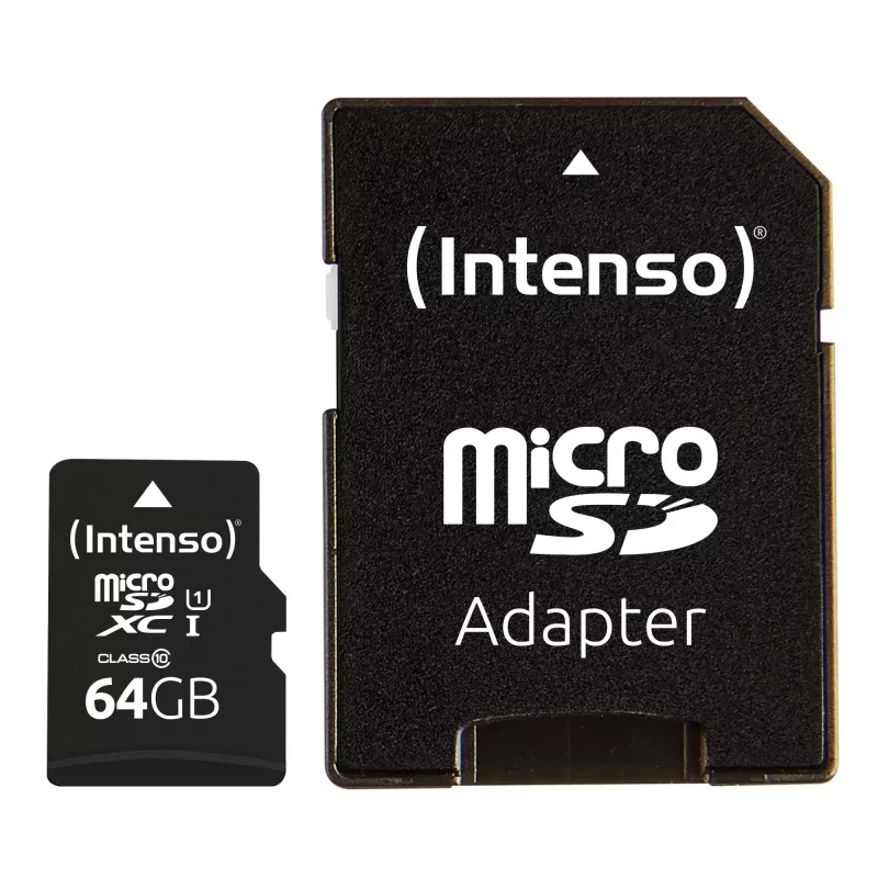 Intenso Performance - pamäťová karta (microSDXC s SD adaptérom) - 64GB - UHS-I U1 / Class10 - microSDXC UHS-I (3424490)