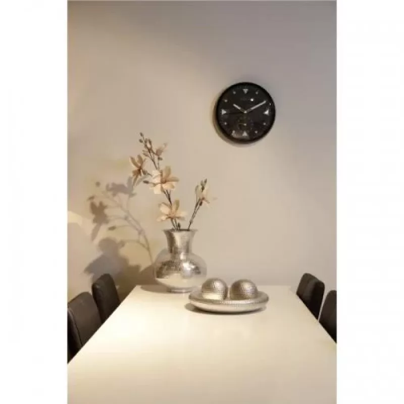 Nástenné hodiny NeXtime 3049 Serious Black, Ø32 cm, čierna