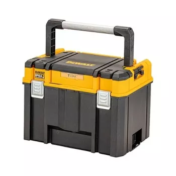 Skrinka na náradie DeWalt DWST83343-1 — hliník/plast, vodotesná, sklopné veko, uzamykateľná, 1 priehradka, 440×333×323 mm