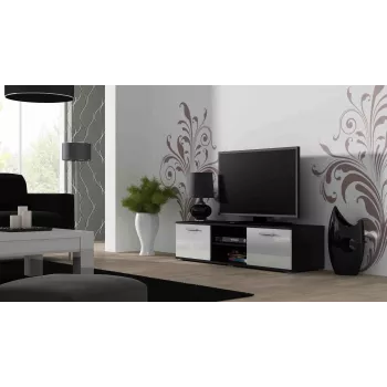 Cama TV stojan SOHO 140 čierny/biely lesklý