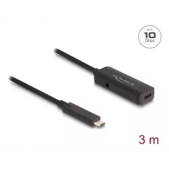 USB kábel DeLOCK 80027 3 m USB-C čierny