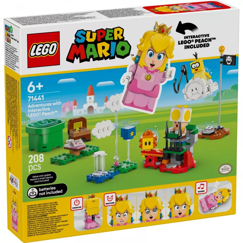 Konštrukčná hračka LEGO 71441 Super Mario interaktívna figúrka LEGO Peach súprava, kompatibilná so systémom LEGO