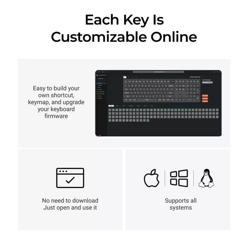 Mechanická klávesnica Keychron Q6 Max QMK VIA s Gateron Jupiter Switches, Full-Size-Layout