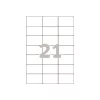 Avery - Etikety - biele - 42,3 x 70 mm, 2100 etikiet (100 listov x 21) (3652)