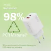 AC Indoor USB GaN nabíjačka DIGITUS DA-10301 — 30W, 1× USB-C, 1× USB-A, 100–240V, biela
