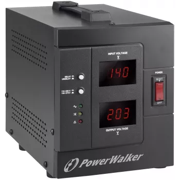PowerWalker AVR 2000 SIV FR regulátor napätia 2 AC výstupy 110 - 280 V čierny