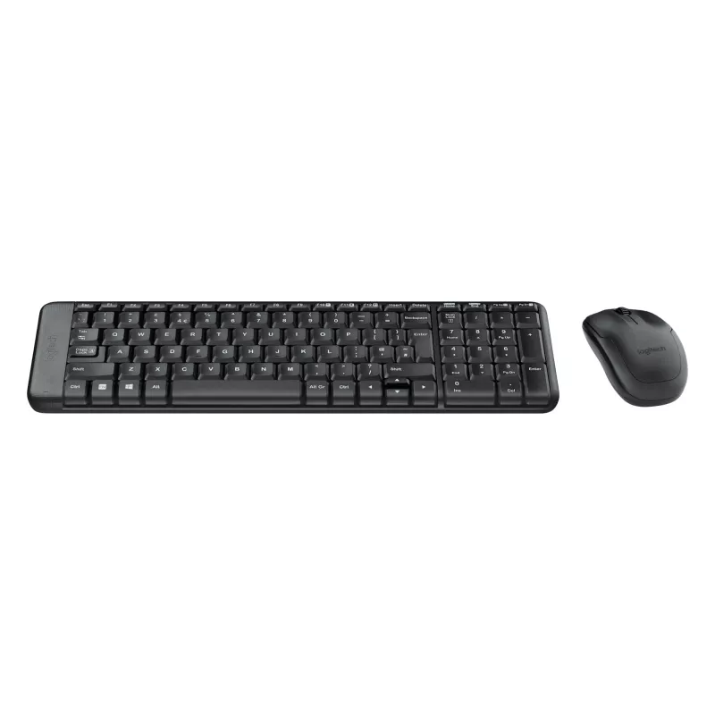 Wireless Combo MK220, bezdrôtová, RF Wireless, QWERTZ, čierna, myš