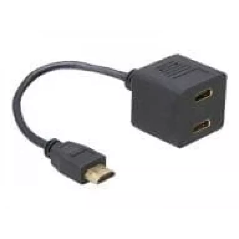 HDMI adaptér DeLOCK 65056 0,2 m konektor samec na 2x konektor samica