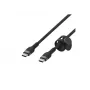 Kábel BoostCharge USB-C/USB-C pletený silikón 2 m, čierny