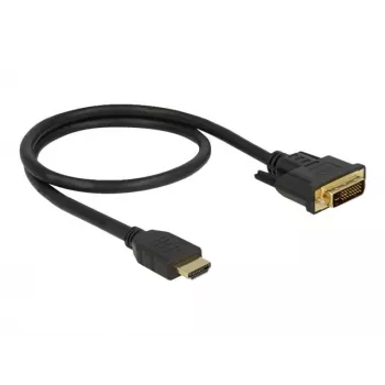 Videokáblový adaptér DeLOCK 85651 0,5 m HDMI typ A DVI čierny