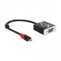Videokábel adaptér DeLOCK 62994 USB Type-C na VGA 0,2 m čierny