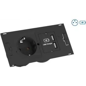BACHMANN DUE sada 1xDUE UTE+USB nabíjačka 1xT-rozbočovač GST18 2m GST18
