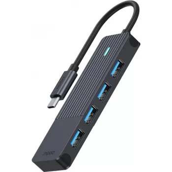 Rapoo USB-C hub, USB-C na USB-A, sivý (00217695)