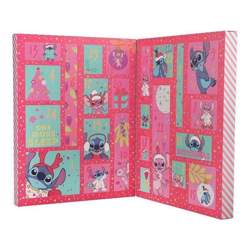 Adventný kalendár Paladone Stitch Stationery 24-dňový s 24 jedinečnými kancelárskymi potrebami