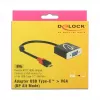 Videokábel adaptér DeLOCK 62994 USB Type-C na VGA 0,2 m čierny