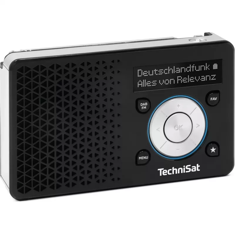 TechniSat DigitRadio 1 A 0100/4997 digitálne rádio, DAB+/FM, RDS, 40 predvolieb staníc, výstražná funkcia ASA, čierne/strieborné