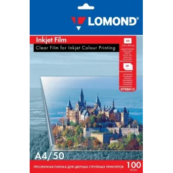 Lomond PET fólia pre atramentové tlačiarne priehľadná A4, 50 listov