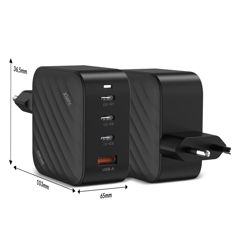 Nabíjačka Xblitz XC3 USB-C PD 100W GaN3 — napájací zdroj, PD rýchle nabíjanie