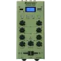 Mini mixér Omnitronic GNOME-202P — kompaktný 2-kanálový audio mixér, zelený