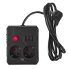 Predlžovacia zásuvka MACLEAN MCE387 B — 2 zásuvky, 3×USB A, 110–240 V, 1,5 m kábel, max. 2500 W